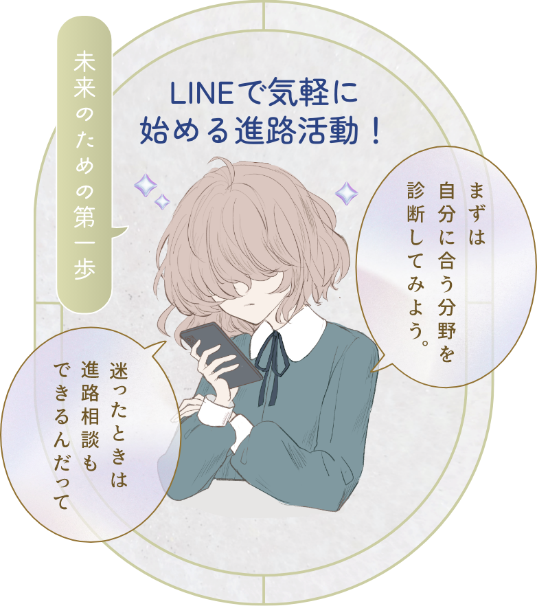 LINEで気軽に始める進路活動